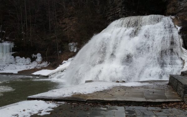 Waterfalls beside forest — Free Things to Do in Ithaca, NY